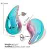 Wholesale 316L Stainless Steel Drop Shape Electroplated Earrings For Women Fashion Trendy Simple