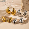 Wholesale Titanium Steel Dropshaped Cshaped Electroplated Women's Earrings