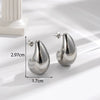 Wholesale Titanium Steel Dropshaped Cshaped Electroplated Women's Earrings