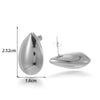 Wholesale Titanium Steel Dropshaped Cshaped Electroplated Women's Earrings
