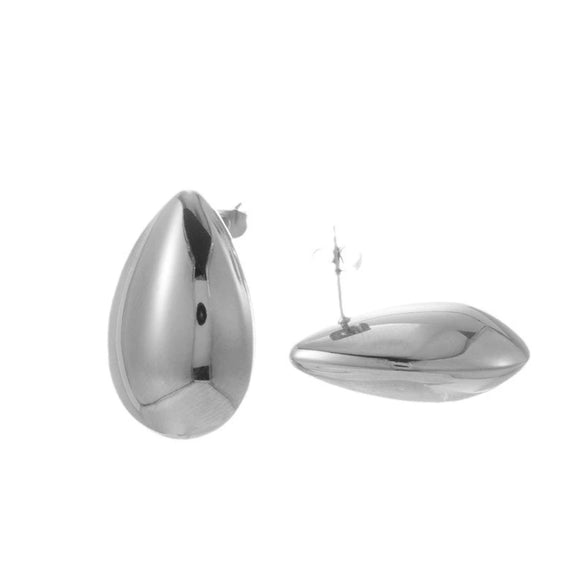 Wholesale Titanium Steel Dropshaped Cshaped Electroplated Women's Earrings