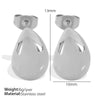Wholesale 316L Stainless Steel Dropshaped Earrings French Retro Light Luxury Style Electroplated For Women
