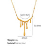 Wholesale 316L Stainless Steel Dropshaped Electroplated Simple Clavicle Necklace For Women