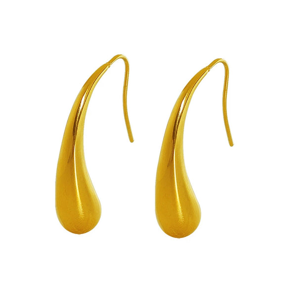 Wholesale 316L Stainless Steel Dropshaped Electroplated Women's Earrings