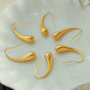 Wholesale 316L Stainless Steel Dropshaped Electroplated Women's Earrings
