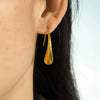 Wholesale 316L Stainless Steel Dropshaped Electroplated Women's Earrings