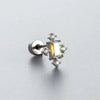 Wholesale Titanium Steel Ear Nails With Zirconia And Moonstone Forest Style