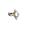 Wholesale Titanium Steel Ear Nails With Zirconia And Moonstone Forest Style