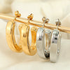 Wholesale 316L Stainless Steel Earrings Geometric Pattern 18K Gold Plated Minimalist Style For Women