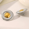 Wholesale Titanium Steel Earrings Geometric Style Vacuum Plated