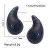 Wholesale 316L Stainless Steel Earrings Geometric Style Water Drop Shape Electroplated