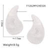 Wholesale 316L Stainless Steel Earrings Geometric Style Water Drop Shape Electroplated