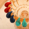 Wholesale 316L Stainless Steel Earrings Geometric Style Water Drop Shape Electroplated
