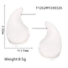 Wholesale 316L Stainless Steel Earrings Geometric Style Water Drop Shape Electroplated