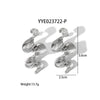 Wholesale Titanium Steel Earrings In Irregular Wave Shape With Pvd Furnace Real Gold Electroplating For Women