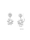 Wholesale Titanium Steel Earrings Light Luxury Style Irregular Flower Pendant Electroplated