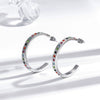 Wholesale Titanium Steel Earrings Retro Style Cshaped Electroplated With Letters Numbers Text Pattern