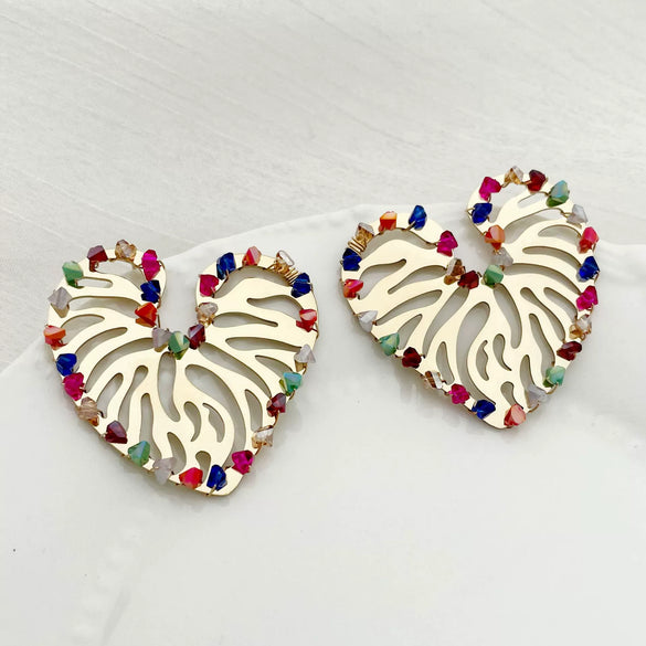 Wholesale Titanium Steel Earrings Retro Style Hollow Design