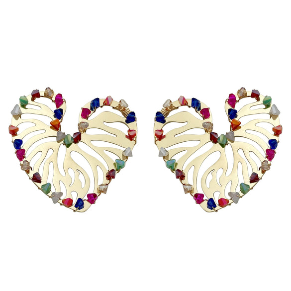 Wholesale Titanium Steel Earrings Retro Style Hollow Design
