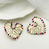Wholesale Titanium Steel Earrings Retro Style Hollow Design