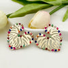 Wholesale Titanium Steel Earrings Retro Style Hollow Design