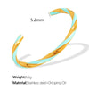 Wholesale 316L Stainless Steel Earrings With Exaggerated Twist Pattern And Large Round Shape Electroplated Fashion Ol Geometric Style