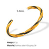 Wholesale 316L Stainless Steel Earrings With Exaggerated Twist Pattern And Large Round Shape Electroplated Fashion Ol Geometric Style