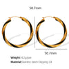 Wholesale 316L Stainless Steel Earrings With Exaggerated Twist Pattern And Large Round Shape Electroplated Fashion Ol Geometric Style