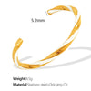 Wholesale 316L Stainless Steel Earrings With Exaggerated Twist Pattern And Large Round Shape Electroplated Fashion Ol Geometric Style