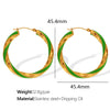 Wholesale 316L Stainless Steel Earrings With Exaggerated Twist Pattern And Large Round Shape Electroplated Fashion Ol Geometric Style