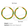 Wholesale 316L Stainless Steel Earrings With Exaggerated Twist Pattern And Large Round Shape Electroplated Fashion Ol Geometric Style