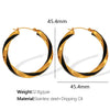 Wholesale 316L Stainless Steel Earrings With Exaggerated Twist Pattern And Large Round Shape Electroplated Fashion Ol Geometric Style