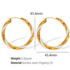 Wholesale 316L Stainless Steel Earrings With Exaggerated Twist Pattern And Large Round Shape Electroplated Fashion Ol Geometric Style