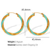 Wholesale 316L Stainless Steel Earrings With Exaggerated Twist Pattern And Large Round Shape Electroplated Fashion Ol Geometric Style