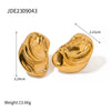 Wholesale Titanium Steel Earrings With Geometric Design And Electroplating Treatment For Women