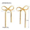 Wholesale Titanium Steel Earrings With Geometric Pattern And 18K Gold Plated Electroplating For Women
