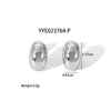 Wholesale Titanium Steel Earrings With Gold Beans And Geometric Design Electroplated Light Luxury For Women