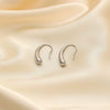 Wholesale Titanium Steel Electroplated Asymmetrical Water Drop Geometric Earrings For Women