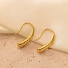 Wholesale Titanium Steel Electroplated Asymmetrical Water Drop Geometric Earrings For Women
