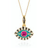 Wholesale Titanium Steel Electroplated Devil's Eye Pendant Necklace For Women