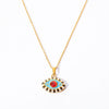 Wholesale Titanium Steel Electroplated Devil's Eye Pendant Necklace For Women