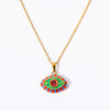 Wholesale Titanium Steel Electroplated Devil's Eye Pendant Necklace For Women