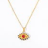 Wholesale Titanium Steel Electroplated Devil's Eye Pendant Necklace For Women