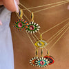 Wholesale Titanium Steel Electroplated Devil's Eye Pendant Necklace For Women