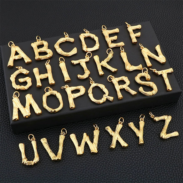 Wholesale Titanium Steel Electroplated English Letter Pendant Necklace Hiphop Style Accessories
