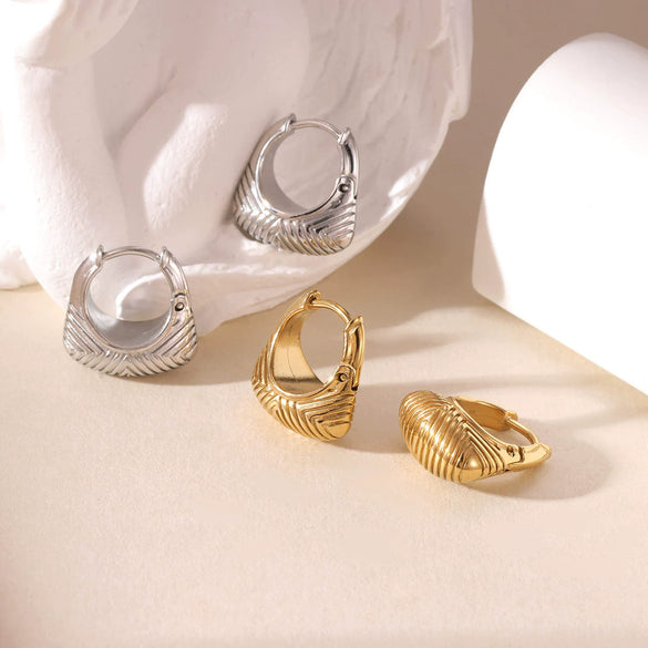 Wholesale Titanium Steel Electroplated Geometric Earrings For Women And Men Simple Style Nonfading