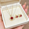 Wholesale Titanium Steel Electroplated Geometric Light Luxury Style Round Zircon Inlaid Copper Jewelry Set Earrings And Necklaces For Women