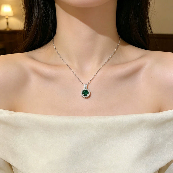 Wholesale Titanium Steel Electroplated Geometric Light Luxury Style Round Zircon Inlaid Copper Jewelry Set Earrings And Necklaces For Women