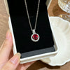 Wholesale Titanium Steel Electroplated Geometric Light Luxury Style Round Zircon Inlaid Copper Jewelry Set Earrings And Necklaces For Women
