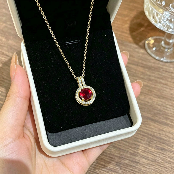 Wholesale Titanium Steel Electroplated Geometric Light Luxury Style Round Zircon Inlaid Copper Jewelry Set Earrings And Necklaces For Women